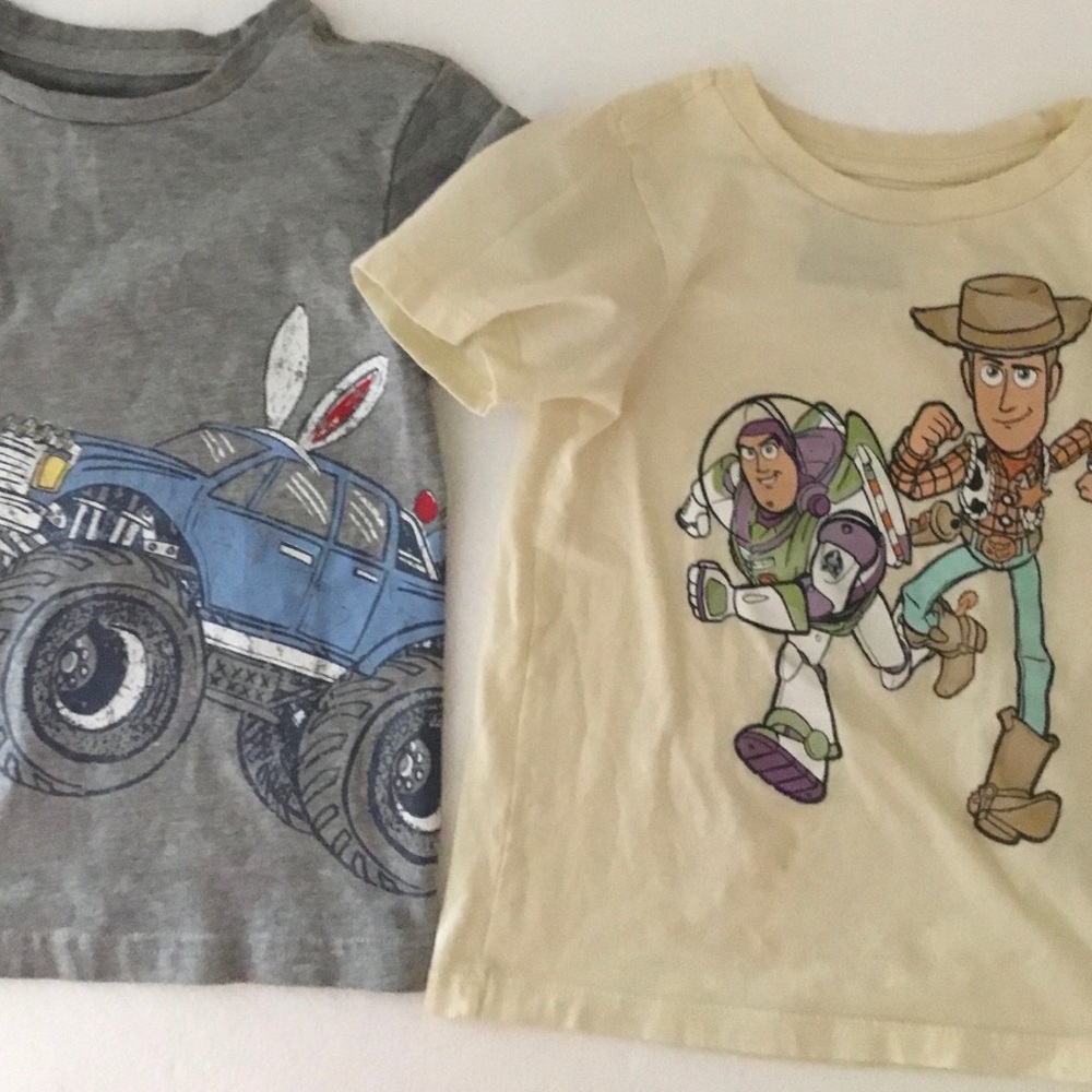 Disney Yellow Toy Story Buzz Lightyear & Woody Graphic Tee